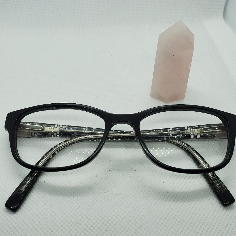 Espirit Black & Clear Prescription Glasses Frames